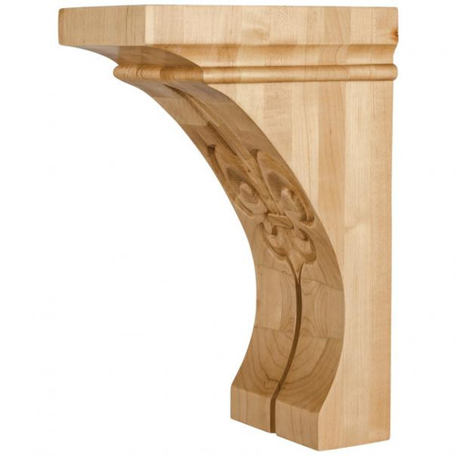 Hardware Resources COR42-G Fleur-de-Lis on Coved Corbel