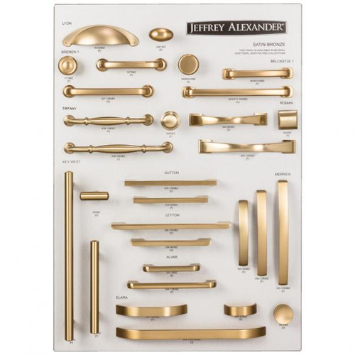 Hardware Resources DB811-GRY Jeffrey Alexander Satin Bronze Designer Grey Double Display Board