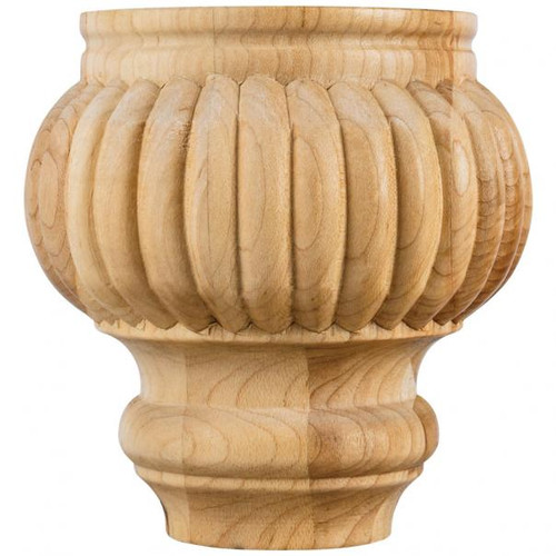 Hardware Resources FBF45 4-1/2" W x 4-1/2" D x 4-1/2" H Reed Bun Foot