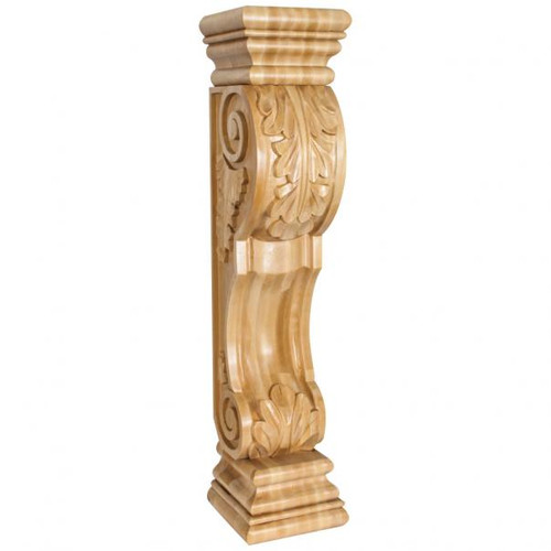 Hardware Resources FCORB 8" W x 8" D x 36" H Acanthus Fireplace Corbel