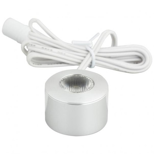 Hardware Resources L-MR-CL-1BA 105 Lumens/Fixture 12-volt Accent Output Mini Round Series Puck Light, Single-White, Brushed Aluminum