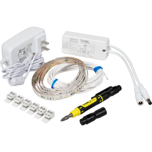 5 ft 120 Lm/Ft Vanity Night Light Kit, Tape Lighting with Doppler Motion Sensor Switch, 4000K | L-VNLK-05-40 | Task Lighting