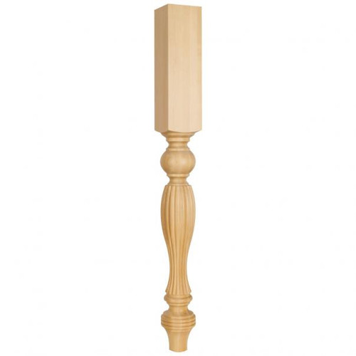 Hardware Resources P4 3-3/4" W x 3-3/4" D x 35-1/2" H Tapered Fluted Leg