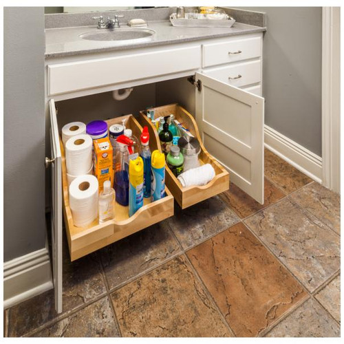 Hardware Resources ROVHB-WB Wood High Back Rollout for Vanity Depth