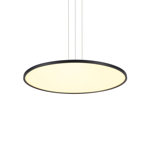 VONN Lighting VMC31840BL Salm VMC31840BL 24" Integrated LED Pendant Light Height Adjustable Disc Chandelier in Black