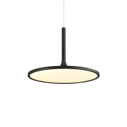 VONN Lighting VMC31810BL Salm VMC31810BL 17" Integrated LED Pendant Light Height Adjustable Disc Chandelier in Black