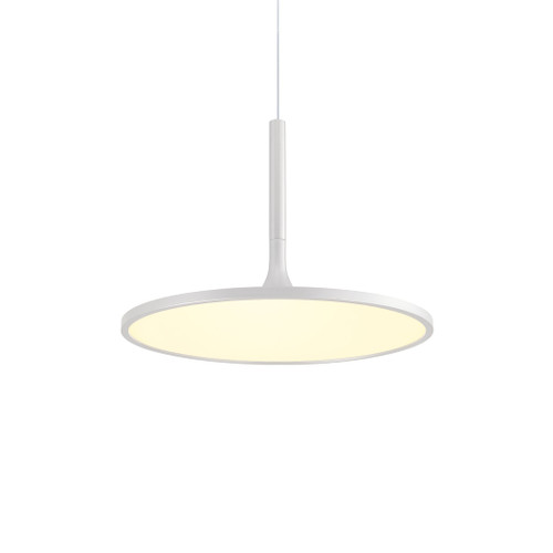 VONN Lighting VMC31810SW Salm VMC31810SW 17" Integrated LED Pendant Light Height Adjustable Disc Chandelier in White