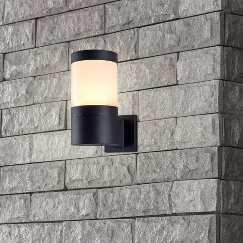 VONN Lighting VOW1756BL 11" Modern VOW1756BL 5-Watt Integrated LED Outdoor Wall Sconce in Matte Black