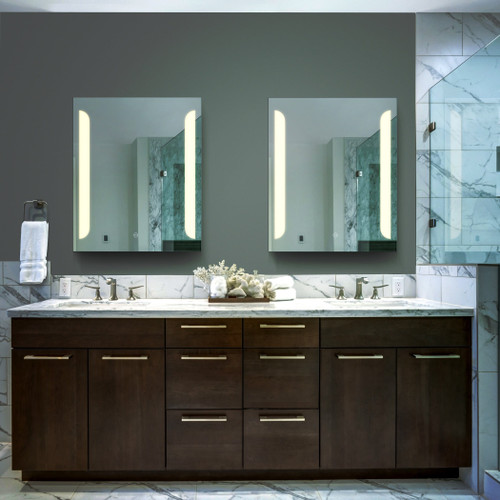 VONN Lighting VMRY0120 VONN VMRY0120 LED Bath Mirror in Silver, 24"W x 30"H or Rectangle 30"W x 36"H