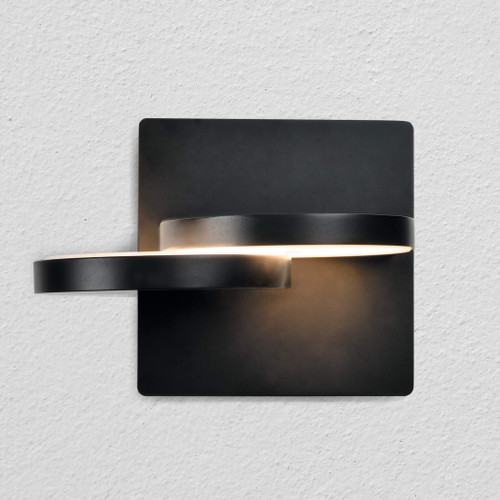 VONN Lighting VMW17000BL Eclipse VMW17000BL 7" Rotative Integrated LED Wall Sconce Light Fixture in Black