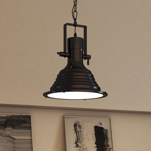 VONN Lighting VVP21041BZ Dorado VVP21041BZ 11" LED Pendant Light, Industrial Pendant Light with Ribbing, Adjustable Hanging Light