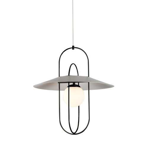 VONN Lighting VAP2271BL Lyra VAP2271BL 18" Integrated LED Height Adjustable Pendant Light in Black