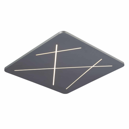 VONN Lighting VMCF41200AL Tureis VMCF41200AL 18" Integrated LED Ceiling Light Square Flush Mount in Silver