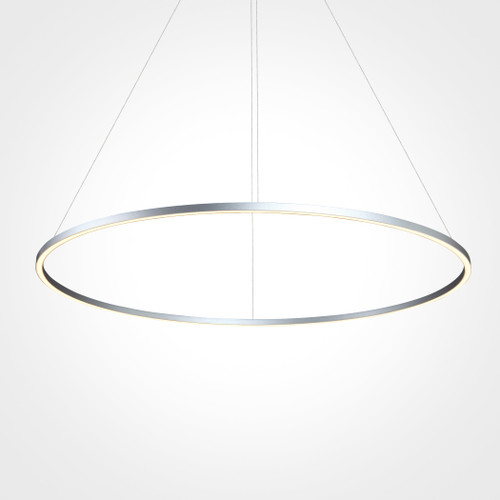 VONN Lighting VMC34972AL Tania VMC34972AL 72" 100-277V Integrated LED Chandelier Height Adjustable Circular Pendant Light in Silver