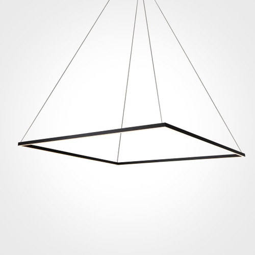 VONN Lighting VMC35511BL Atria VMC35511BL 39" Integrated LED Chandelier Height Adjustable Square Pendant Light in Black