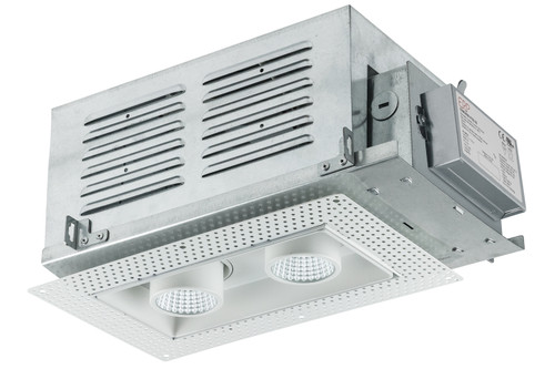 MKS Advanced LED MKS/MDL/2H/TL/WH/40K 2 Head Multi-head Downlight | White Trimless 89189-MKS