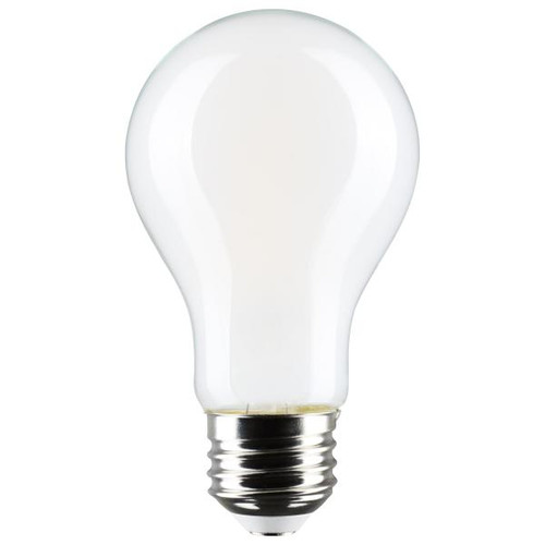 Satco S12466 8 Watt A19 LED; Soft White; 2700K; Medium Base; 120 Volt; 4-Pack