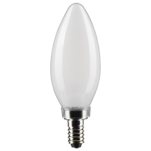 Satco S21826 4 Watt B11 LED; Frosted; Candelabra Base; 5000K; 350 Lumens; 120 Volt; 2-Pack Satco S21826 4 Watt B11 LED; Frosted; Candelabra Base; 5000K; 350 Lumens; 120 Volt; 2-Pack