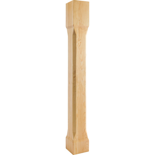 Hardware Resources P74-5-42-HMP 5" W x 5" D x 42" H Hard Maple Recessed Chamfered Post