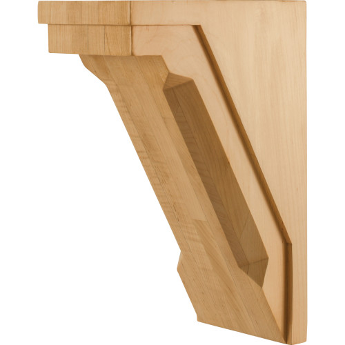 Hardware Resources COR34-3-HMP 5" W x 8" D x 12" H Hard Maple Chamfer Corbel