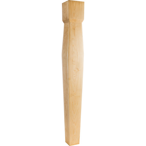 Hardware Resources P73-5-42-RW 5" W x 5" D x 42" H Rubberwood Diamond Tapered Post