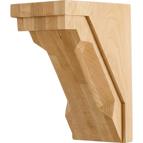 Hardware Resources COR34-1-HMP 4" W x 6" D x 8" H Hard Maple Chamfer Corbel