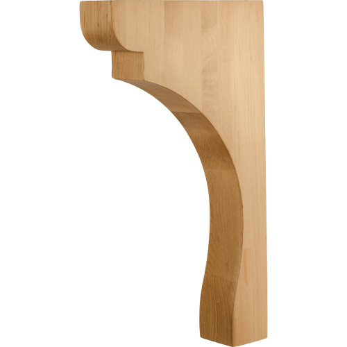 Hardware Resources COR40-1-CH 2" W x 8" D x 14" H Cherry Minimalist Vent Hood Corbel