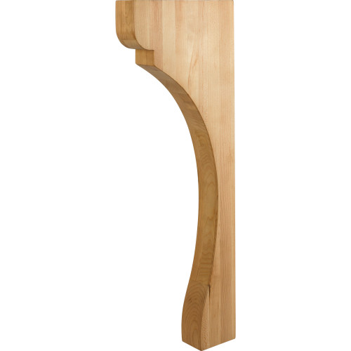 Hardware Resources COR40-RW 2" W x 8" D x 22" H Rubberwood Minimalist Vent Hood Corbel