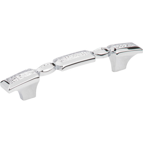 Jeffrey Alexander 457-96PC 96 mm Center-to-Center Polished Chrome Hammered Texture Solana Cabinet Pull