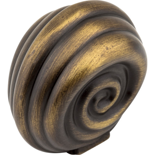 Jeffrey Alexander 415ABSB 1-3/8" Overall Length Antique Brushed Satin Brass Lille Cabinet Knob