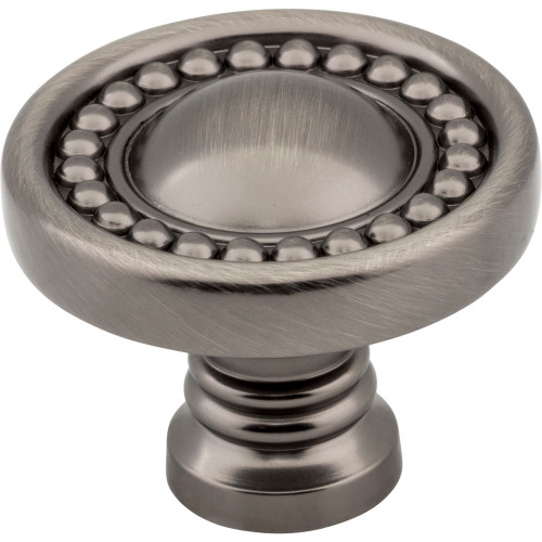 Jeffrey Alexander 918BNBDL 1-3/8" Diameter Brushed Pewter Beaded Prestige Cabinet Knob