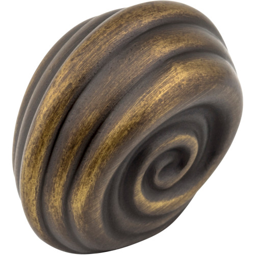Jeffrey Alexander 415S-ABSB 1-1/4" Overall Length Antique Brushed Satin Brass Lille Cabinet Knob