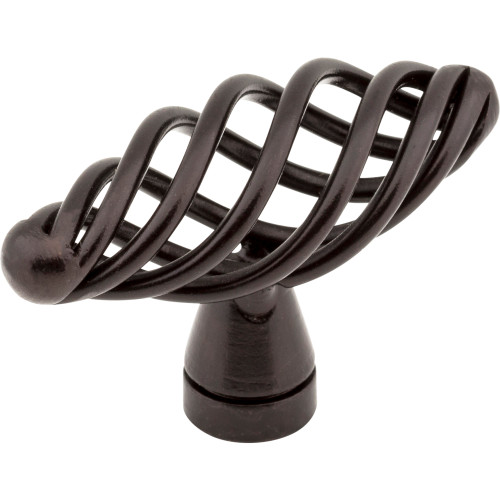 Jeffrey Alexander I350-DACM 2" Overall Length Gun Metal Twisted Zurich Cabinet "T" Knob
