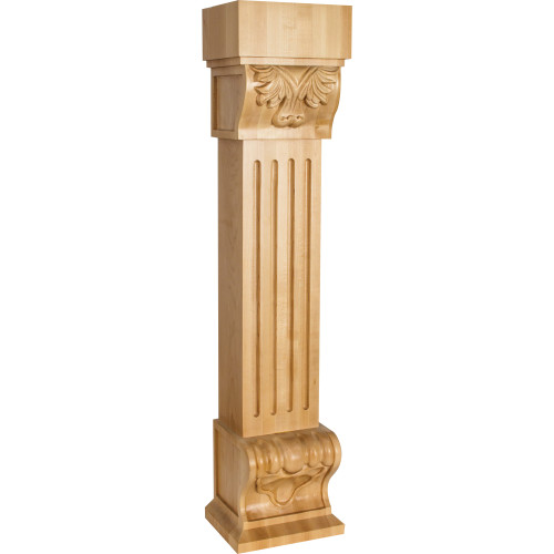 8" W x 7" D x 36" H Alder Fluted Acanthus Fireplace Corbel | FCORE-ALD | Hardware Resources 8" W x 7" D x 36" H Alder Fluted Acanthus Fireplace Corbel | FCORE-ALD | Hardware Resources