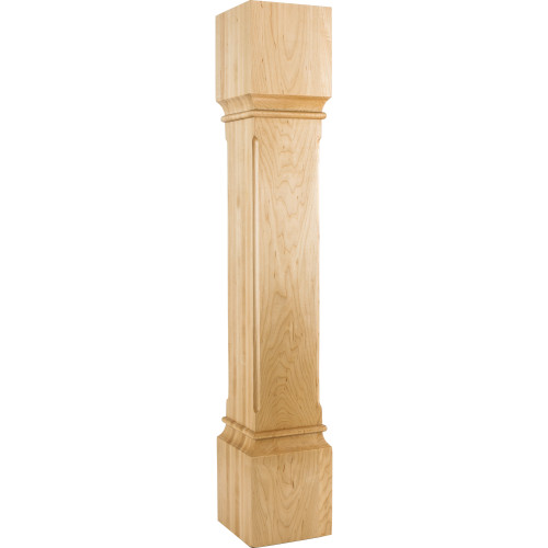 HARDWARE-P38-6-CH - 6" W x 6" D x 35-1/2" H Cherry Fluted Edge Post, P38-6-CH - Hardware Resources