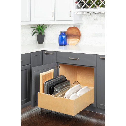 27" Wood Single Drawer Cookware Rollout | ROCWS27-WB | Hardware Resources