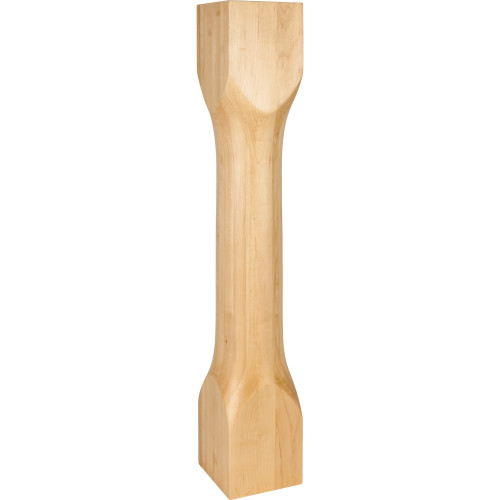6" W x 6" D x 35-1/2" H Hard Maple Cathedral Turned Post | P83-6-HMP | Hardware Resources