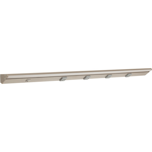 Task Lighting LP36QD12NDGSN50 36-1/2" 400 Lumens/Ft. High Output Direct Voltage (DV) Series Lighted Power Strip, Single-White, 1200 Lumens/Fixture, Satin Nickel Finish, Grey Receptacles, Daylight White 5000K