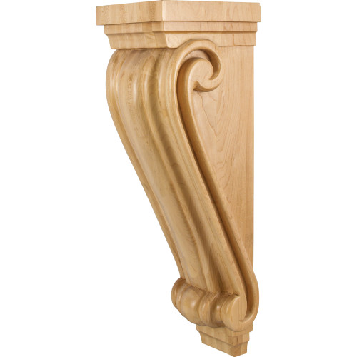 6-3/4" W x 7-5/8" D x 22" H Alder Scrolled Corbel | CORC-3ALD | Hardware Resources 6-3/4" W x 7-5/8" D x 22" H Alder Scrolled Corbel | CORC-3ALD | Hardware Resources