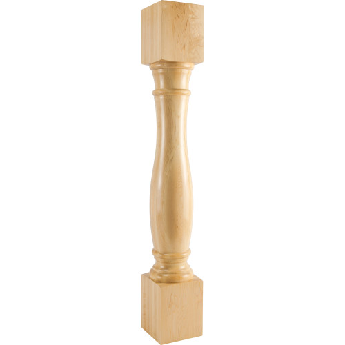 Hardware Resources P1-6-42-WB 6" W x 6" D x 42" H White Birch Turned Post