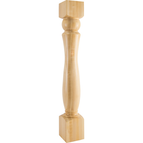 Hardware Resources P81-6-42-WB 6" W x 6" D x 42" H White Birch Sphere Turned Post