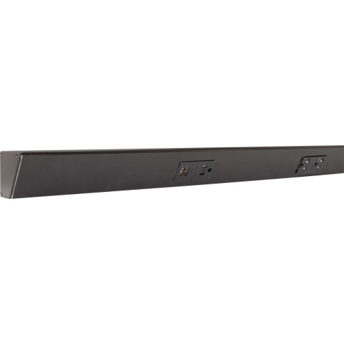 Task Lighting TRU60-4BD-P-BK 60" TR USB Series Angle Power Strip with USB, Black Finish, Black Receptacles