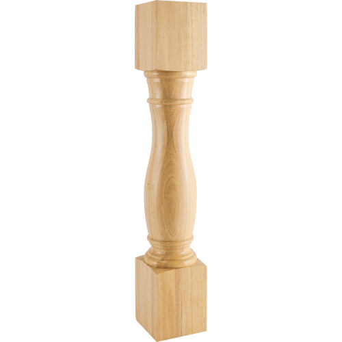 Hardware Resources P1-6-WB 6" W x 6" D x 35-1/2" H White Birch Turned Post