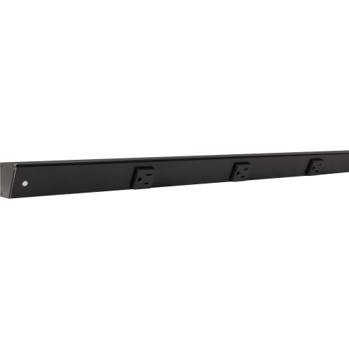 Task Lighting APT42-5B-P-BK 42" APT Series Slim Angle Power Strip, Black Finish, Black Receptacles