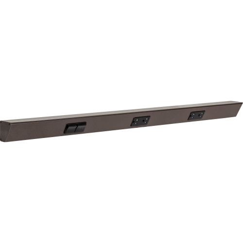 Task Lighting TRS36-3B-BZ-LS 36" TR Switch Series Angle Power Strip, Left Switches, Bronze Finish, Black Switches and Receptacles