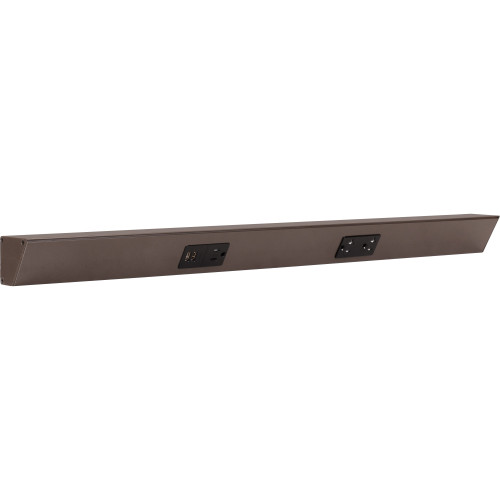 Task Lighting TRU30-2BD-P-BZ 30" TR USB Series Angle Power Strip with USB, Bronze Finish, Black Receptacles