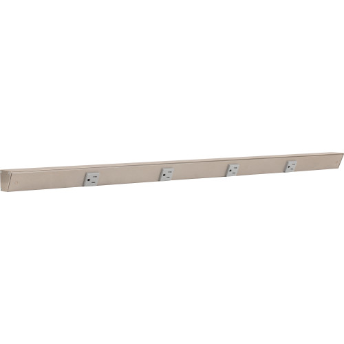 Task Lighting APT36-4G-P-SN 36" APT Series Slim Angle Power Strip, Satin Nickel Finish, Grey Receptacles