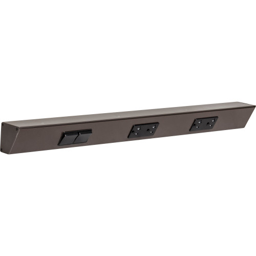 Task Lighting TRS24-3B-BZ-LS 24" TR Switch Series Angle Power Strip, Left Switches, Bronze Finish, Black Switches and Receptacles