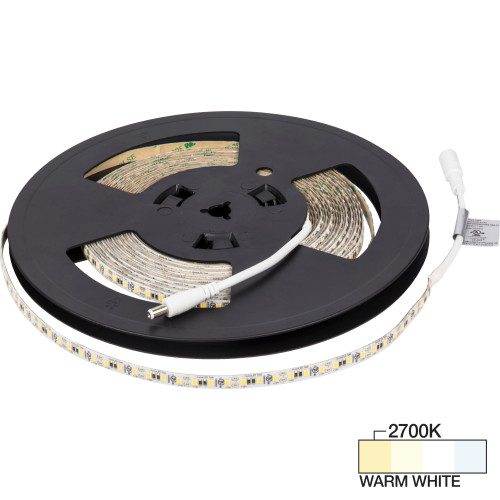 32 Ft, 225 Lumens/Ft. 12-volt Standard Output LED Tape Light, Single-White, Warm White 2700K | L-VMW600-32-27 | Task Lighting