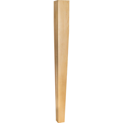3-1/2" W x 3-1/2" D x 35-1/2" H Maple Two Side Tapered Post | P31MP | Hardware Resources